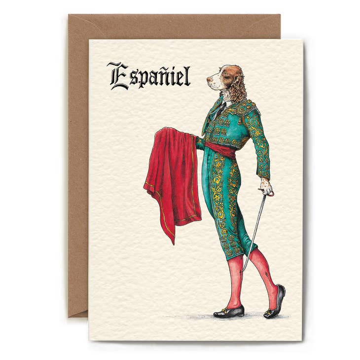Espaniel greeting card