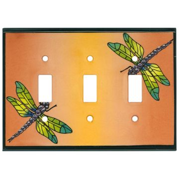 dragonfly triple light switch cover