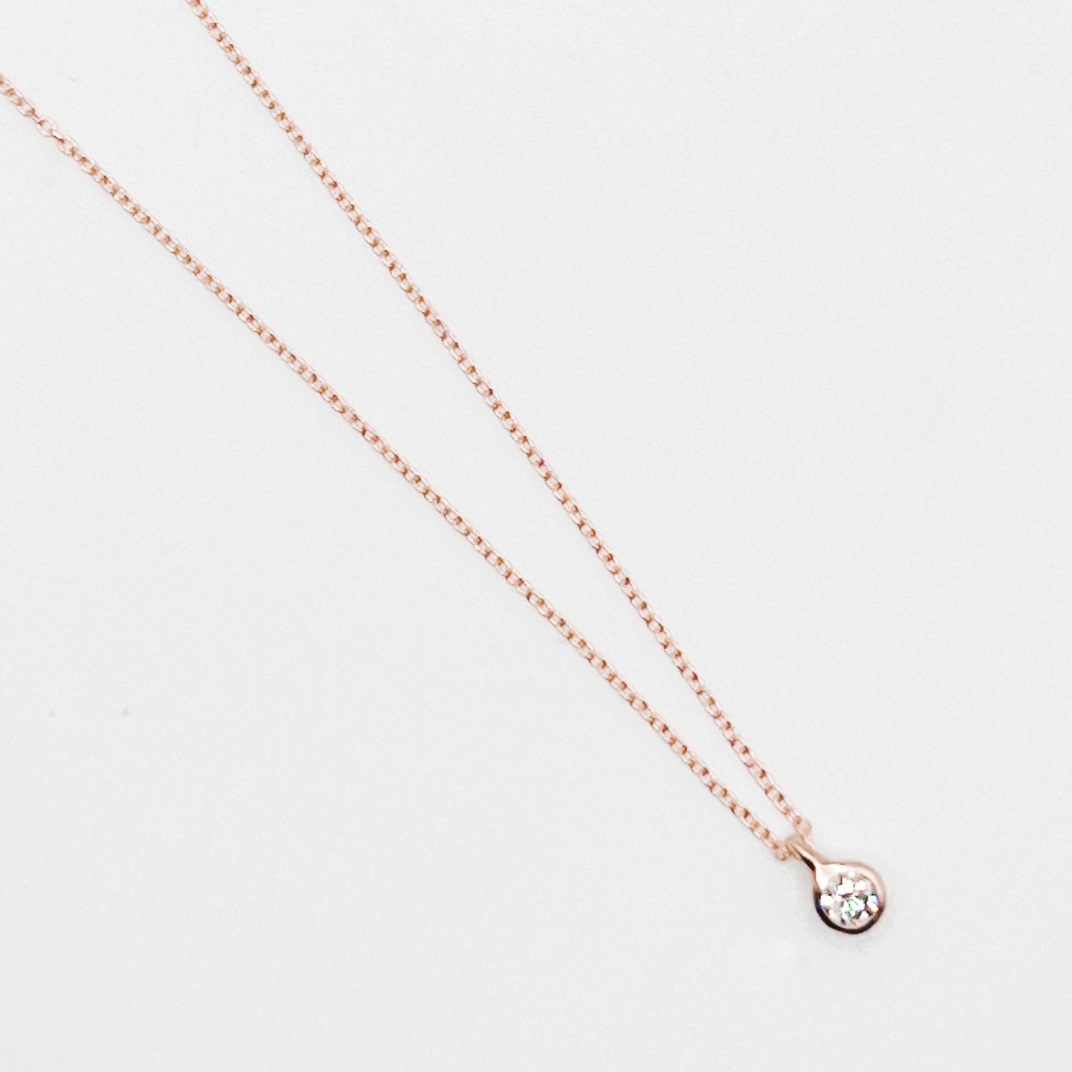 Just A Diamond Rose Gold Necklace