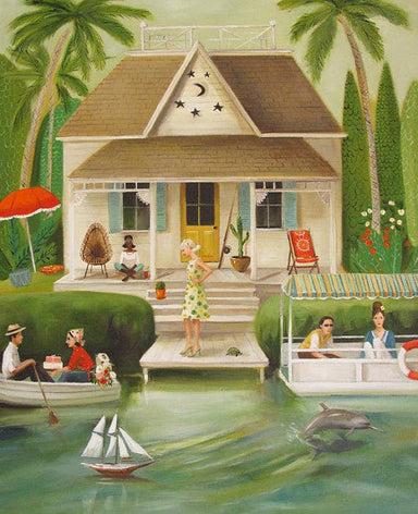 summer cottage print
