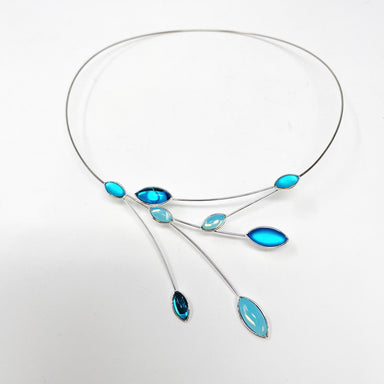blue beaded necklace