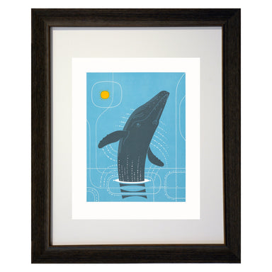 framed whale art