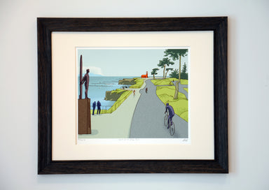 framed lighthouse art print