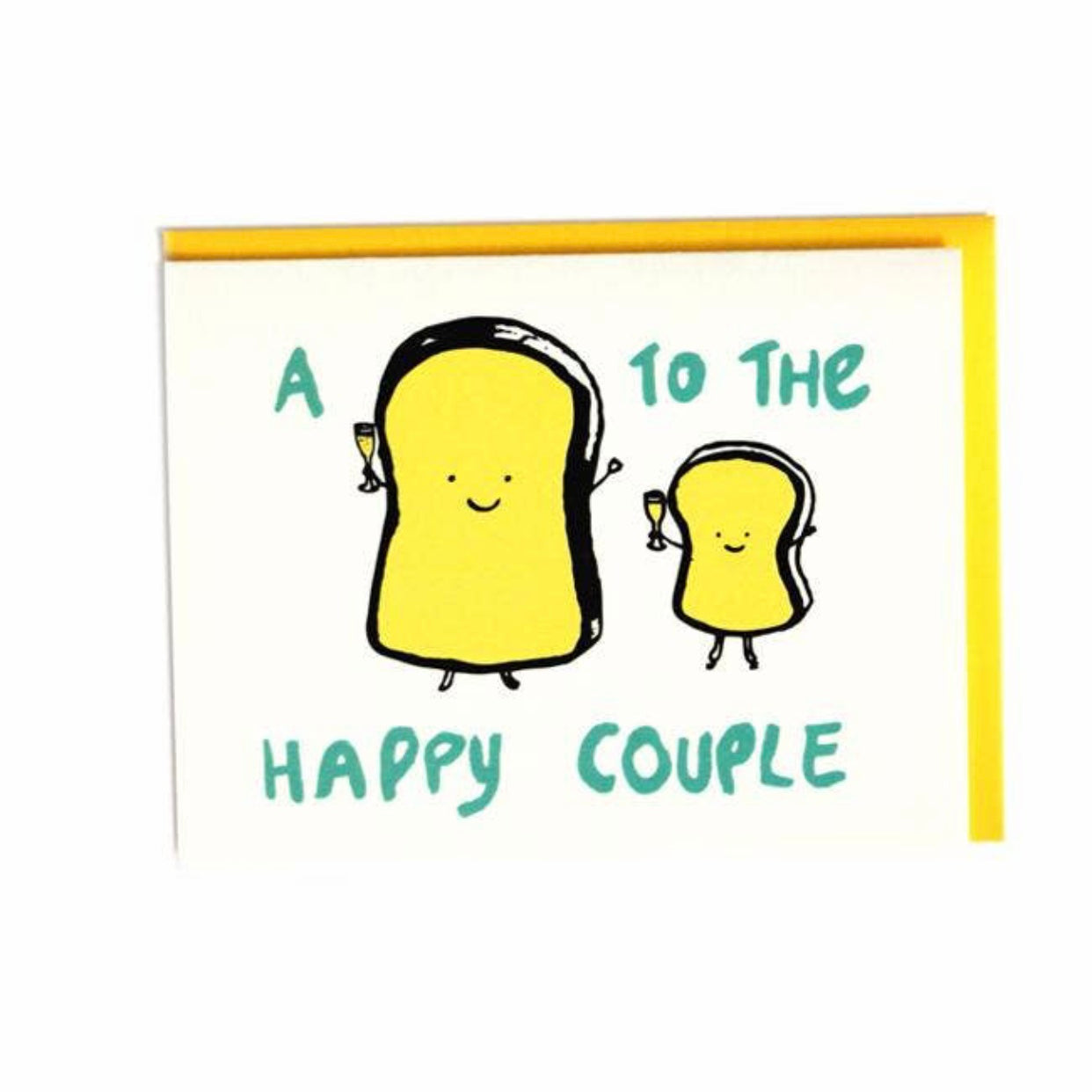a toast to the happy couple greeting card