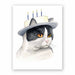Cat birthday cake greeting card