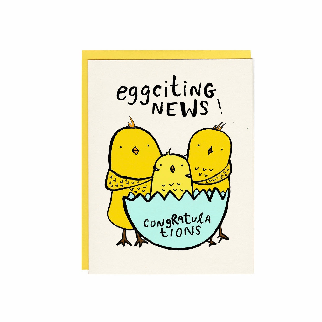 eggciting news congratulations greeting card