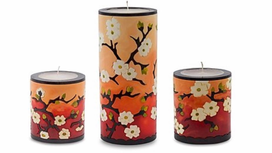 plum blossom glow candles