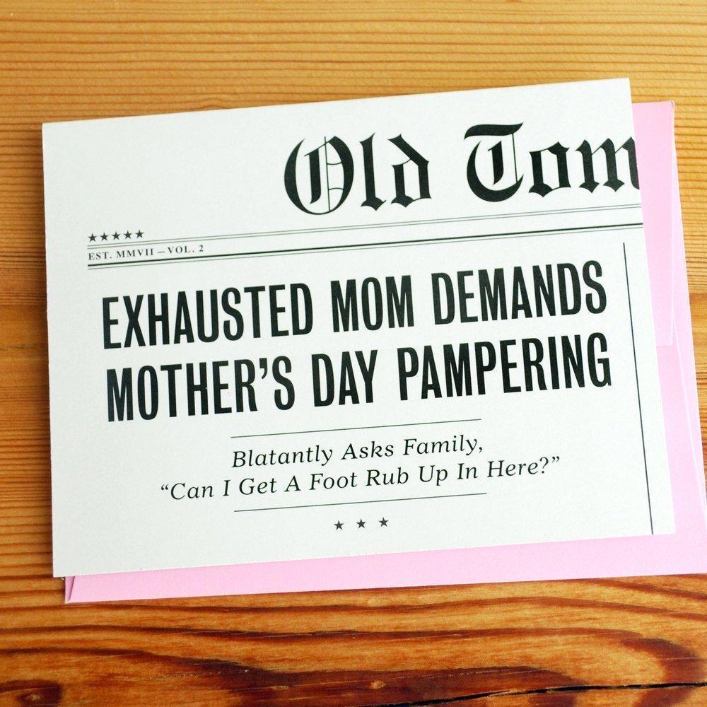 mothers day pampering  card