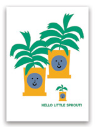 Hello Little sprout greeting card
