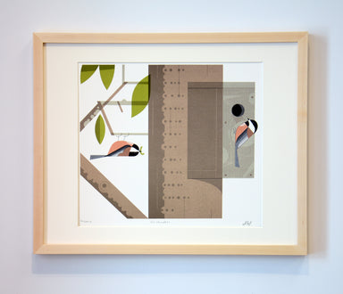 framed bird art print