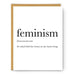 feminism noun greeting card