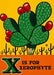 X is for Xerophyte blank greeting card
