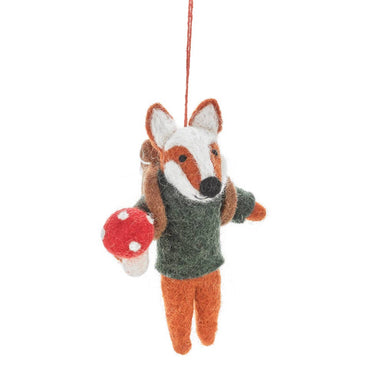 felt fox ornament
