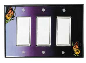 triple wide ceramic light switch plate monarch