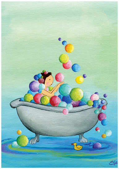 bubble bath Artistic greeting cards