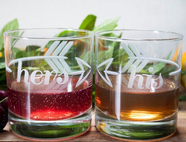 his and hers cocktail glass