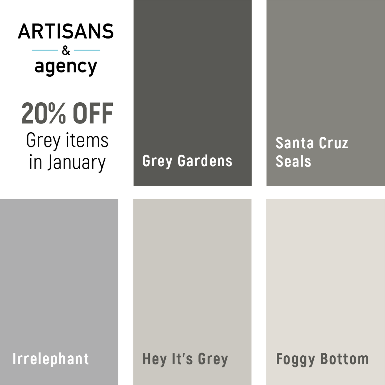 Save 20% January color is Grey
