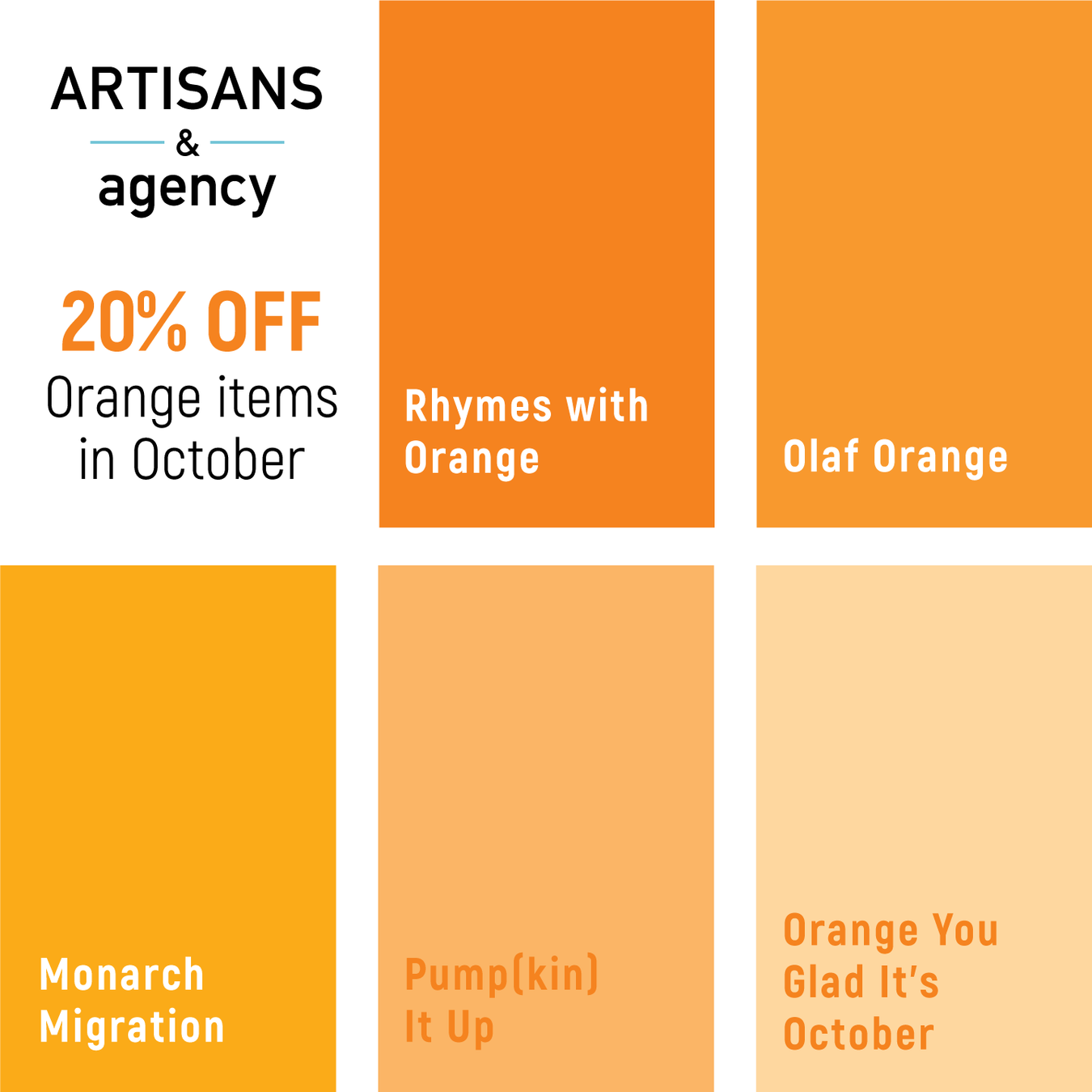 October Color of the Month is Orange