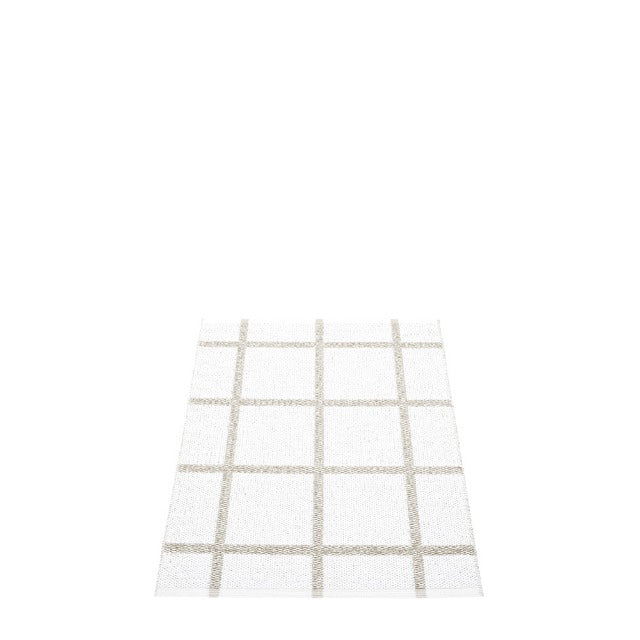 Woven rug white/stone