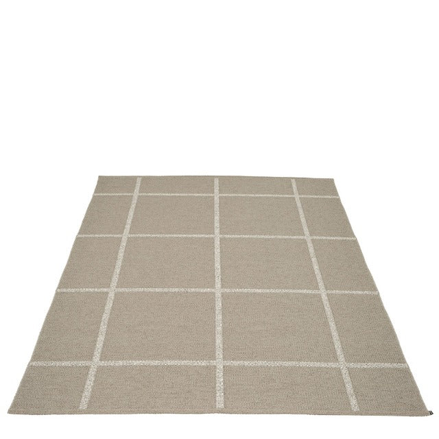 Woven rug dark linen/stone