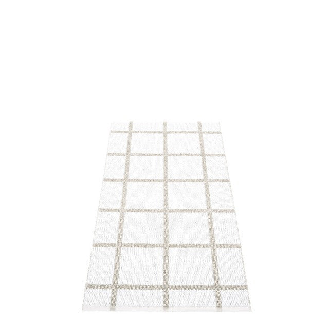 Woven rug white/stone