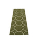 Woven rug with circles olive