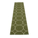 Woven runner with circles olive