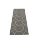 Woven runner with circles linen/charcoal
