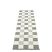 Checkered Woven rug Vanilla, Army & Sage