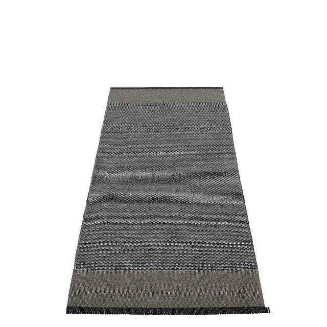Woven Rug in Charcoal & Black