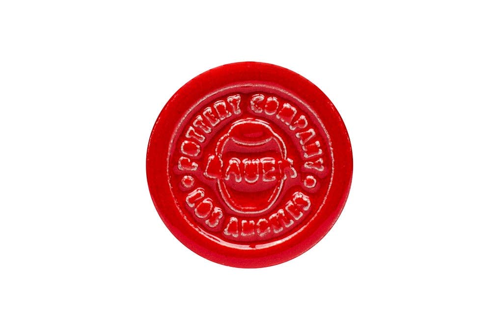 Red ceramic stamp Bauer Pottery Company