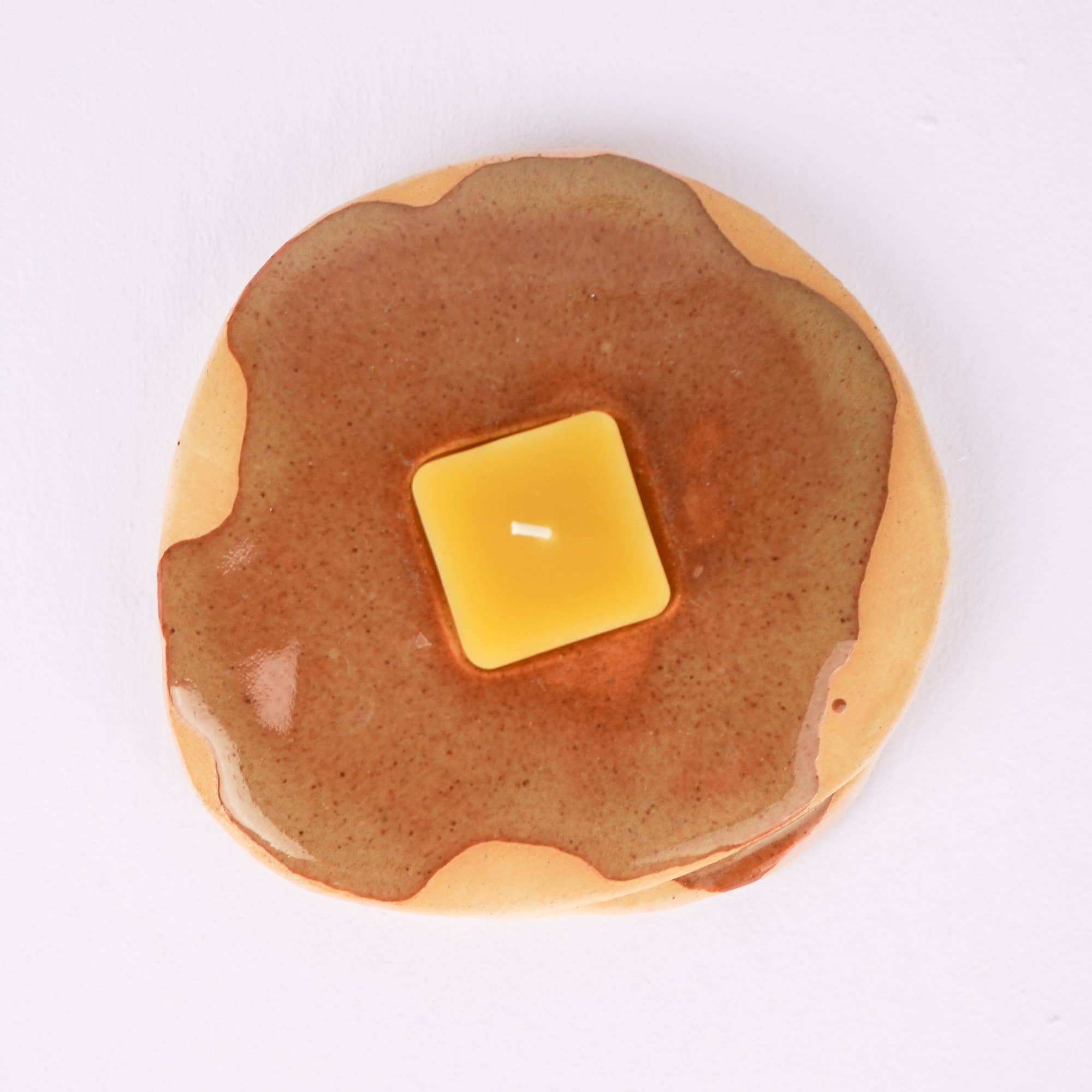 Ceramic pancake tealight holder