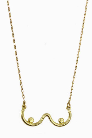 The Girls Pendant by Brass Sand: A charming brass necklace celebrating friendship, with the word 'girls' suspended on a stylish chain. Perfect for layering or flying solo—just like your social life; it shines brightly in any collection!