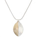 Half and Half Oval Necklace by Marjorie Baer, handcrafted jewelry made in California