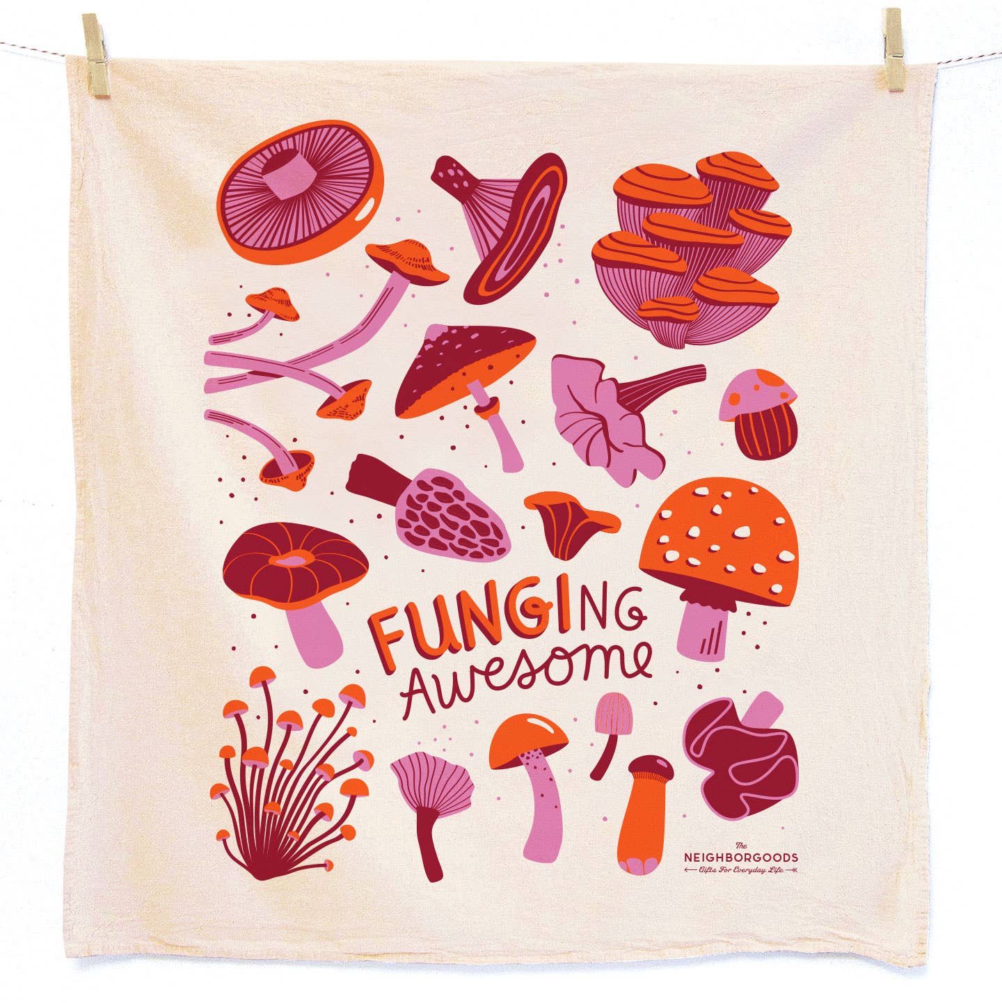 Mushroom - Tea Towel + Sponge Cloth Set