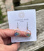 Colorful Mountain Earrings by Positive Shine Jewelry featuring brushed copper and stainless steel ear wires.
