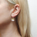 Small Dished Square and Disc Wire Earrings by Marjorie Baer, handcrafted jewelry made in California