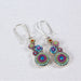 Crystal & Silver Round Earrings showcasing bold geometric design and handcrafted precision by Mosaico Jewels.