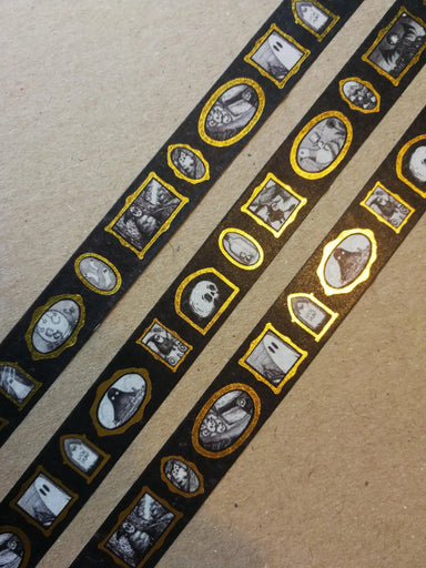 spooky gold framed washi tape