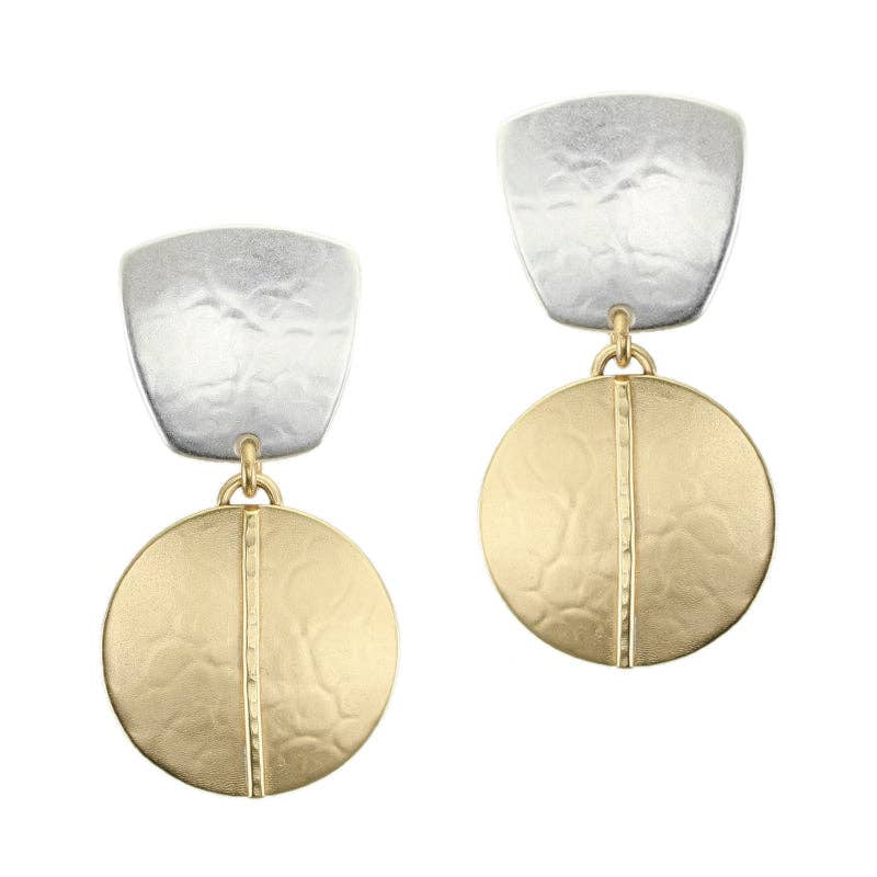 Medallion Post or Clip Earrings by Marjorie Baer, handcrafted jewelry made in California