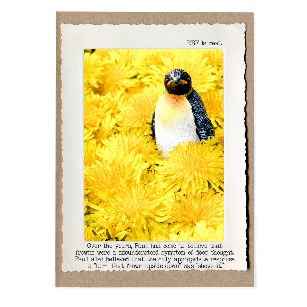Penguin RBF greeting card by The Memorable Image