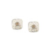 Small Dished Disc with Domed Rounded Square Post Earrings by Marjorie Baer, handcrafted jewelry made in California