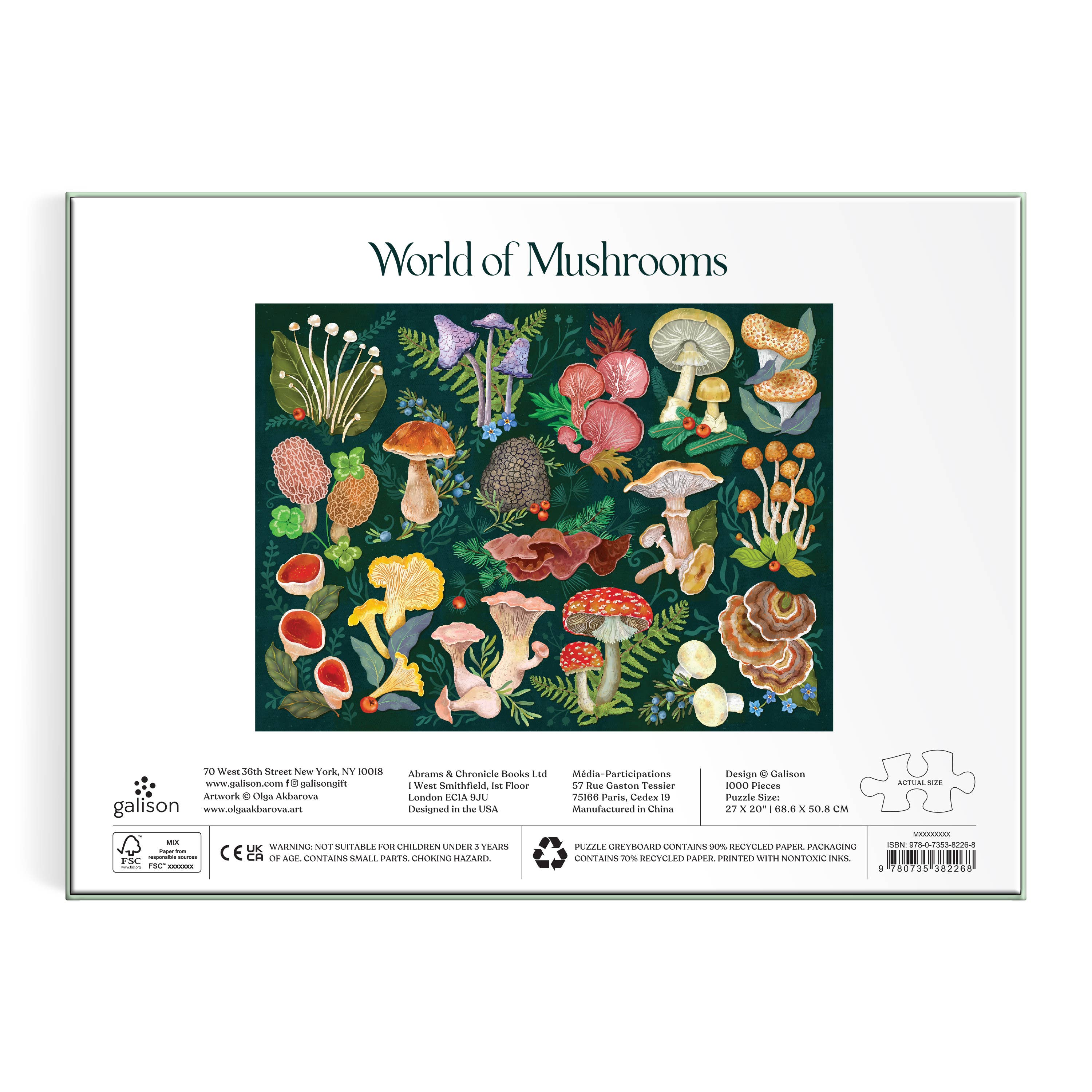 World of Mushrooms 1000 piece puzzle