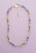 Neon beaded gold filled necklace