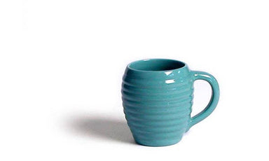 Aqua Ceramic coffee mug textured