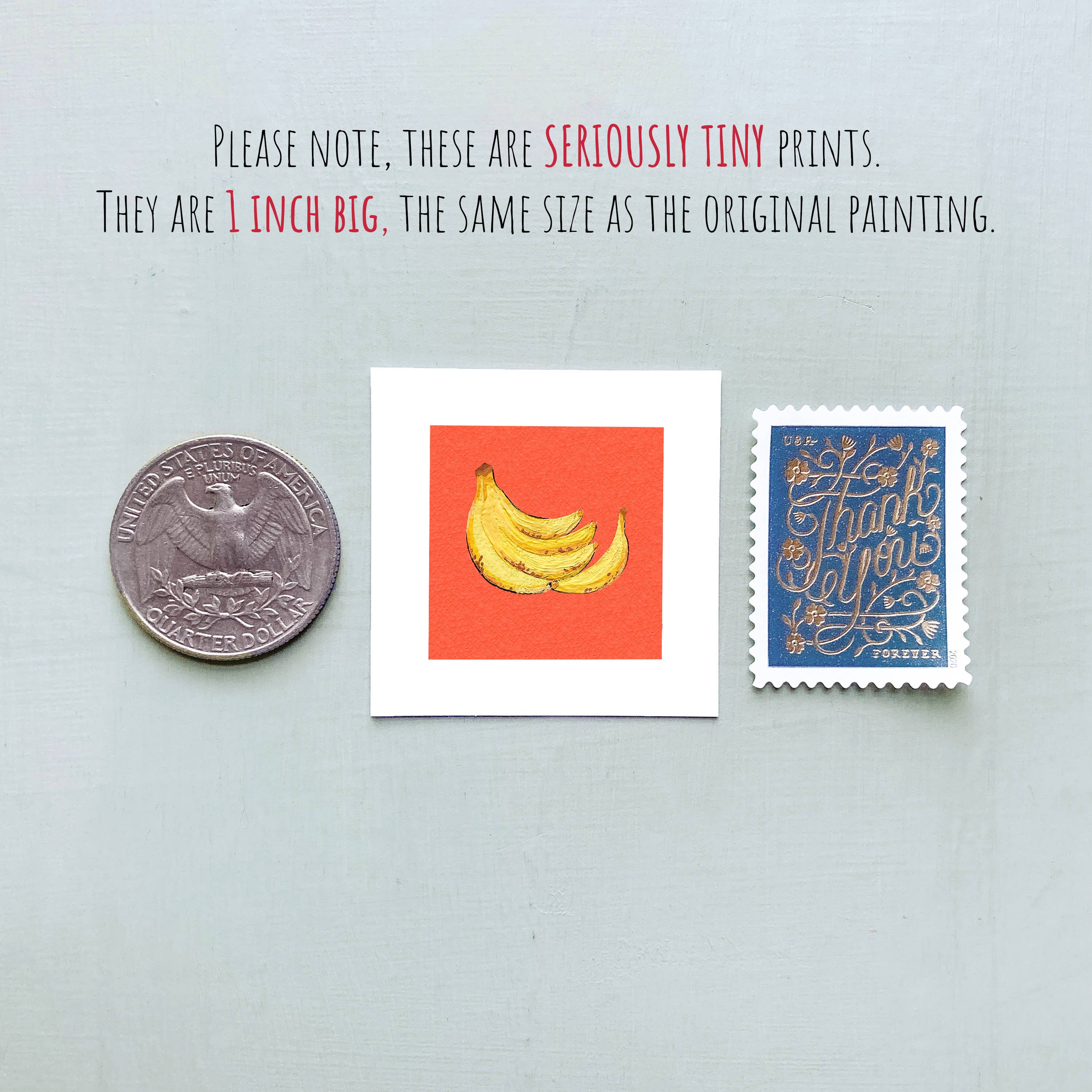 Tiny Watercolor Framed Print | 1" Food