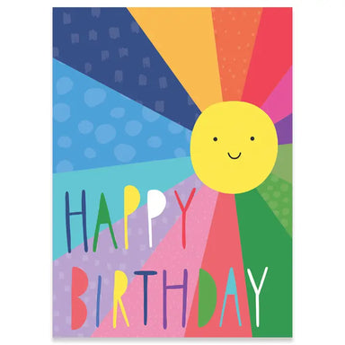 rainbow sun Happy Birthday Greeting Card