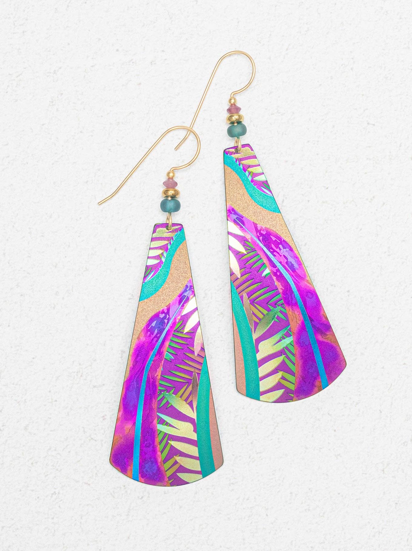 Sparkly Gaya Earrings by Holly Yashi, perfect for adding a pop of purple to your summer style and making everyone wonder if you've just stepped out of a glamorous jewelry box!