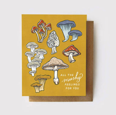 All the mushy feelings for you Mushroom greeting card