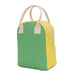 Green and Yellow Zipper lunch bag